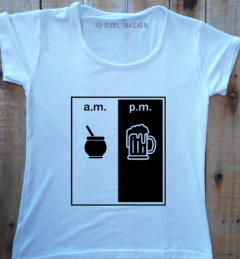 Remera de mujer am pm cerveza - comprar online