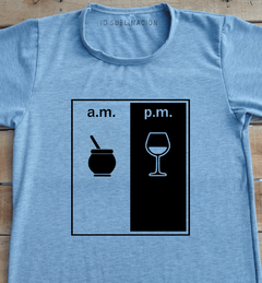 Remera unisex am pm vino en internet