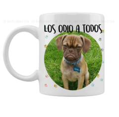 Taza los odio a todos perro