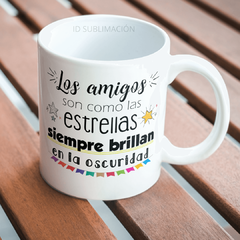 Taza los amigos son como las estrellas personalizada con tu foto