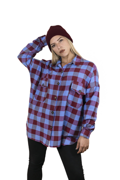 CAMISA MURRAY BLUE/WINE