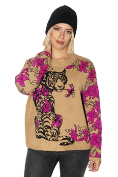 SWEATER TIGER FLOWER LATE