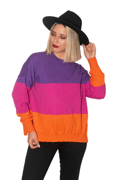 SWEATER MULTI VIOLET-PINK