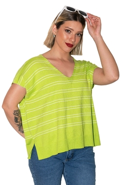 REMERA NAVY LIME