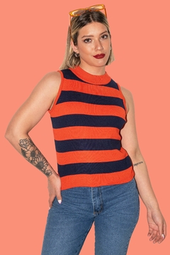 MUSCULOSA NAVY ORANGE - comprar online