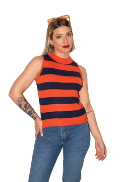 MUSCULOSA NAVY ORANGE en internet