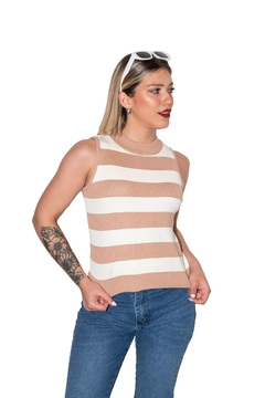 MUSCULOSA NAVY CAMEL en internet