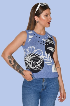 MUSCULOSA ORGANIC BLUE - BLACKMAPA