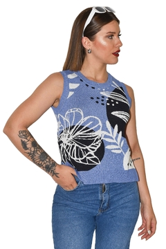 MUSCULOSA ORGANIC BLUE - comprar online