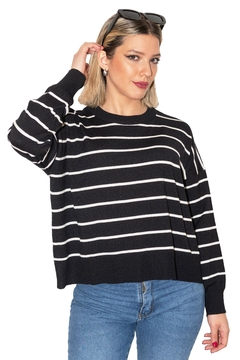 SWEATER NAVY BLACK - comprar online