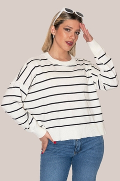 SWEATER NAVY WHITE en internet