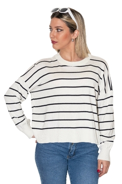 SWEATER NAVY WHITE - comprar online