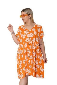 VESTIDO FLOR ORANGE