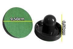 2 Rebatedores 9,5cm Pretos + 1 Disco 6,4cm De Air Game / Air Hockey - comprar online