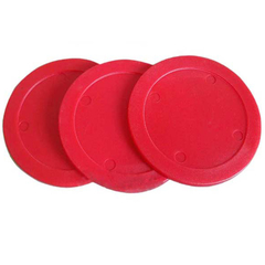 3 Discos 6,4cm X 4mm Air Game / Air Hockey - VERMELHO