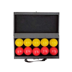 Jogo 10 Bolas Mata-Mata Amarela e Vermelha + Estojo Para 10 bolas