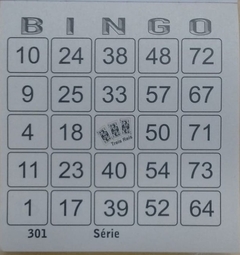 Jogo De Bingo Cromado Nº 1 Com 75 Pedras - 300 Cartelas - Solutos - Jogos, Esportes e Lazer