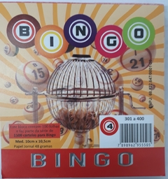 Jogo De Bingo Cromado Nº 1 Com 75 Pedras - 300 Cartelas - loja online