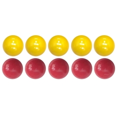 Bolas 50mm Mata-Mata (Amarela e Vermelha) (10 Bolas)