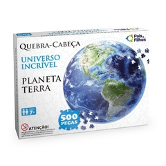 Quebra Cabeça Redondo Planeta Terra 500 peças - Pais & Filhos