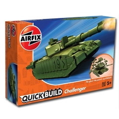 caixa Blocos de Montar Tanque Blindado Challenger Quick Build