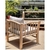 Poltrona Plaza em madeira teca com almofada no assento e encosto em tecido claro - 20627