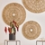 Kit adorno de parede Luma em fibra natural com 03 peças - loja online