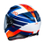 Capacete HJC F70 TINO AZUL BRANCO E LARANJA - comprar online