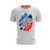 CAMISETA TEXX NAKED BRANCO VERMELHO AZUL