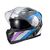 CAPACETE TEXX GLADIATOR V3 REISEN AZUL ROSA BRANCO