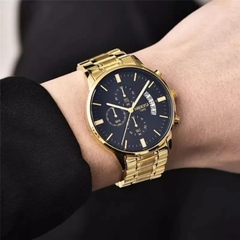 Relógio Masculino Nibosi 2309 Luxo Anti Risco Safira - loja online