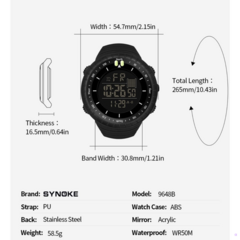 Relógio Digital Synoke 9648B Display Led Esportivo Multifuncional - comprar online