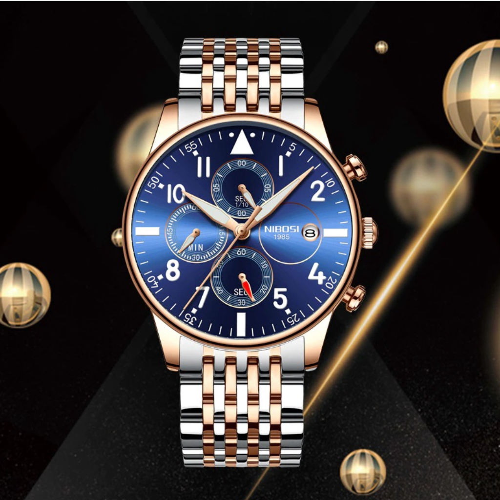 Rel gio Nibosi 2368 Luxo Blindado A o Inoxid vel