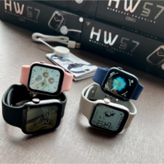 Smartwatch W57 Pro Serie 7 NFC Carregamento Por Indução 44 mm - Lá de Fora Shop