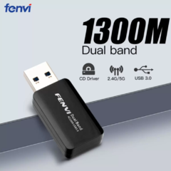 Mini Adaptador Wi-fi Wireless Usb Dual Band Fenvi Ac1300 - comprar online