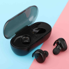 Fone de Ouvido Sem Fio Y30 Bluetooth Fone de Ouvido com Microfone Esportivo Estéreo 5.0 TWS - comprar online