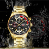 Relógio Luxo Nibosi Cronógrafo Aço Inoxidável Blindado 2375