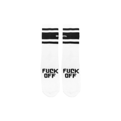 Meia Cano Longo - FU*K OFF White - comprar online