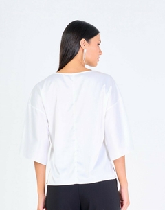 Blusa Cetim Dull Elastano Manga - comprar online