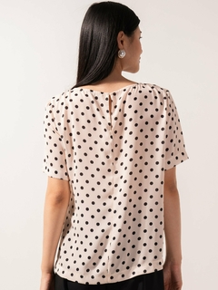 Blusa New Sabia Poá Manga Curta - comprar online