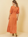 VESTIDO LONGO CURITIBA TIRAS LARANJA - loja online