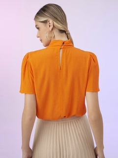 Blusa Firenze Manga Curta Laranja - loja online