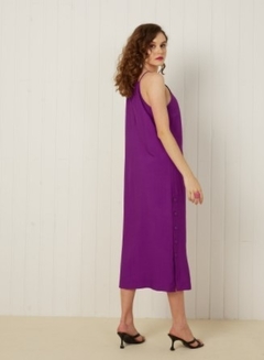 VESTIDO VISCO RUST RETO ROXO - comprar online