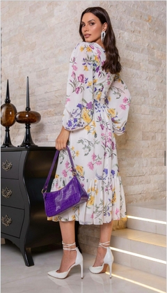 Vestido Chiffon Estampa Floral - comprar online