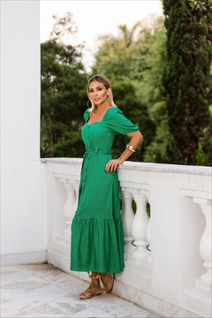 Vestido Linen Pesponto - comprar online