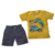 Conjunto Camiseta Estampada Beach Life e Bermuda Sarja - 12 meses