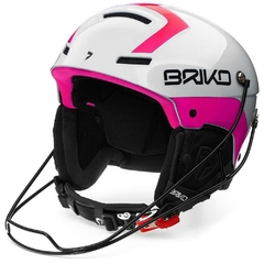 Casco Briko Slalom Blanco y Rosa