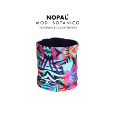 CUELLO MICROPOLAR REVERSIBLE BOTANICO. NOPAL