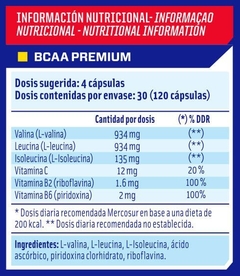 Bcaa Premium 120 Tabs Aminoácidos Amino Ramificado - Mervick - comprar online