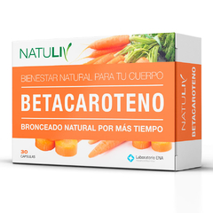 Betacaroteno X 30 Caps Bronceado Natural Por Más Tiempo - Natuliv